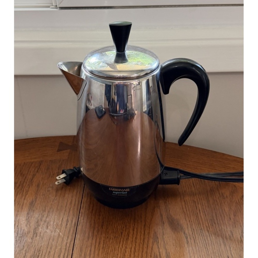 Farberware Superfast 8 Cup Electric Coffee Percolator Model FCP 280 Very Clean - Picture 2 of 6